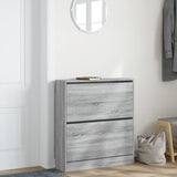 Vidaxx Schuhschrank 80x21x87,5 cm, Holzwerkstoff, Farbe Sonoma-Eiche grau