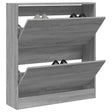 Vidaxx Schuhschrank 80x21x87,5 cm, Holzwerkstoff, Farbe Sonoma-Eiche grau