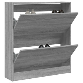 Vidaxx Schuhschrank 80x21x87,5 cm, Holzwerkstoff, Farbe Sonoma-Eiche grau