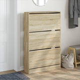 VidaXL Schuhschrank 80x21x125,5 cm Holzwerkstoff Sonoma-Eiche