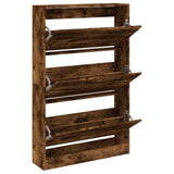 VidaXL Schuhschrank 80x21x125,5 cm Holzwerkstoff, geräucherte Eiche