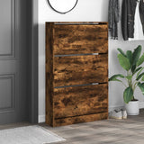 VidaXL Schuhschrank 80x21x125,5 cm Holzwerkstoff, geräucherte Eiche