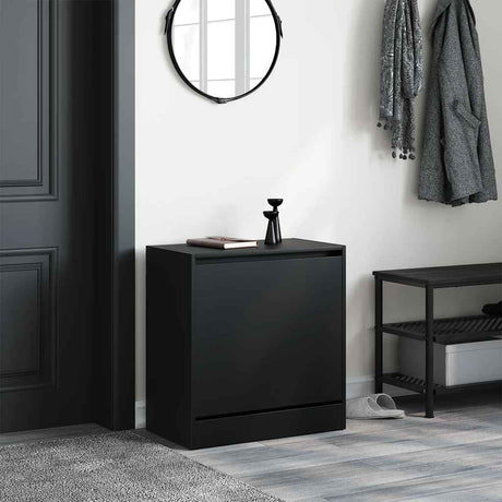 Vidaxx Schuhschrank 60x34x63,5 cm lackiertes Holz schwarz