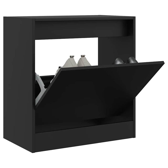 Vidaxx Schuhschrank 60x34x63,5 cm lackiertes Holz schwarz