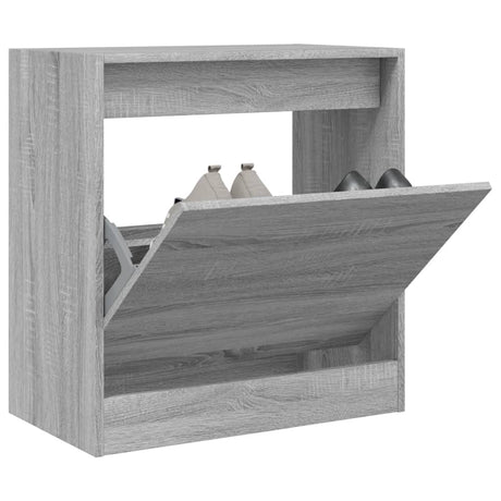 Vidaxx Schuhschrank 60x34x63,5 cm, Holzwerkstoff, Farbe Sonoma-Eiche, Grau