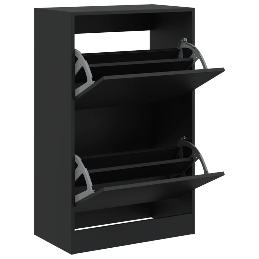 Vidaxx Schuhschrank 60x34x96,5 cm lackiertes Holz schwarz