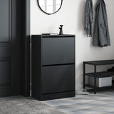 Vidaxx Schuhschrank 60x34x96,5 cm lackiertes Holz schwarz