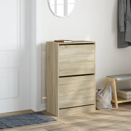 VidaXL Schuhschrank 60x34x96,5 cm Holzwerkstoff Sonoma-Eiche-farbig