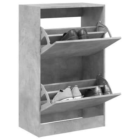 Vidaxx Schuhschrank 60x34x96,5 cm Holzwerkstoff betongrau