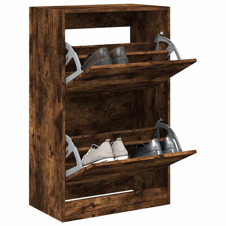 Vidaxx Schuhschrank 60x34x96,5 cm verarbeitetes Holz, geräucherte Eiche