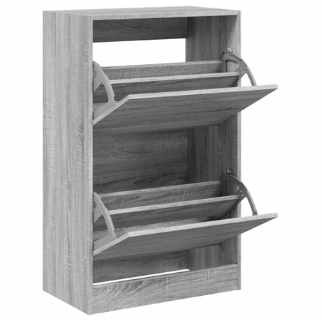 Vidaxx Schuhschrank 60x34x96,5 cm, Holzwerkstoff, Farbe Sonoma-Eiche, Grau