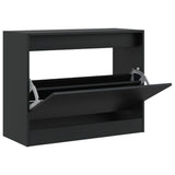 Vidaxx Schuhschrank 80x34x63 cm lackiertes Holz schwarz