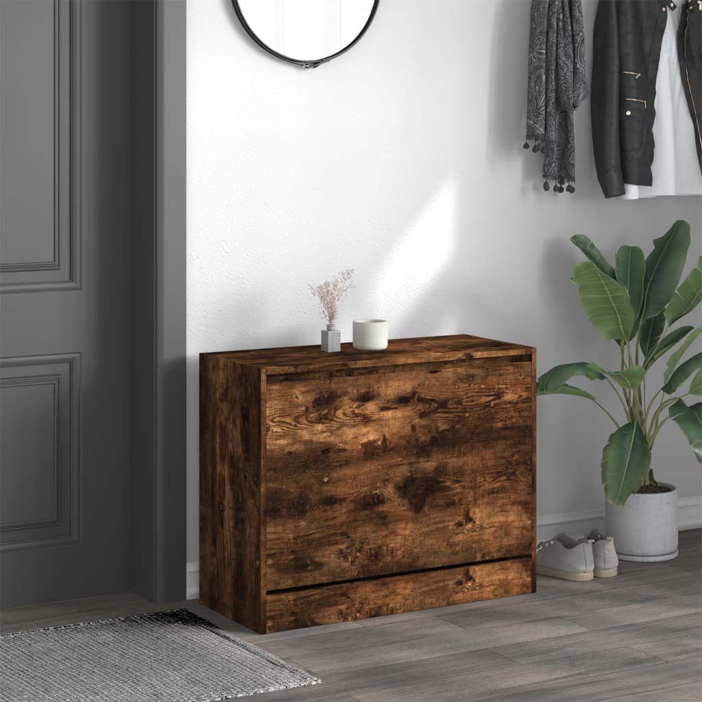 Vidaxx Schuhschrank 80x34x63 cm verarbeitetes Holz, geräucherte Eiche