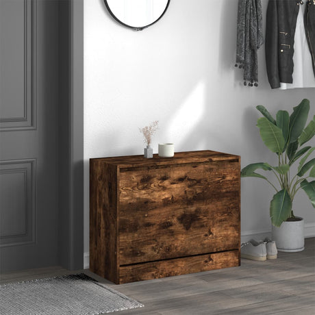 Vidaxx Schuhschrank 80x34x63 cm verarbeitetes Holz, geräucherte Eiche