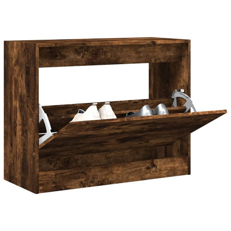 Vidaxx Schuhschrank 80x34x63 cm verarbeitetes Holz, geräucherte Eiche