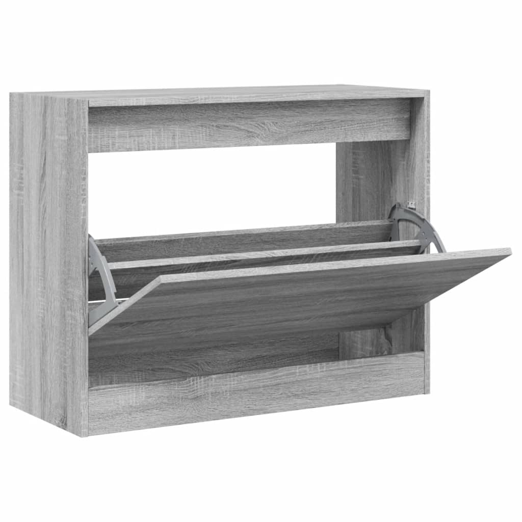 Vidaxx Schuhschrank 80x34x63 cm, Holzwerkstoff, Sonoma-Eiche, grau