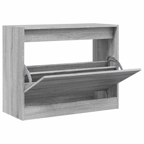 Vidaxx Schuhschrank 80x34x63 cm, Holzwerkstoff, Sonoma-Eiche, grau