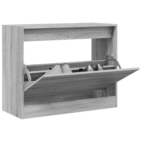 Vidaxx Schuhschrank 80x34x63 cm, Holzwerkstoff, Sonoma-Eiche, grau