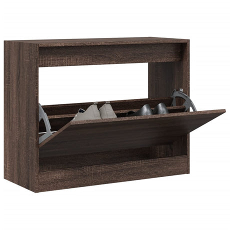 Vidaxx Schuhschrank 80x34x63 cm, fertige Holzfarbe, braune Eiche