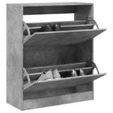 Vidaxx Schuhschrank 80x34x96,5 cm Holzwerkstoff betongrau