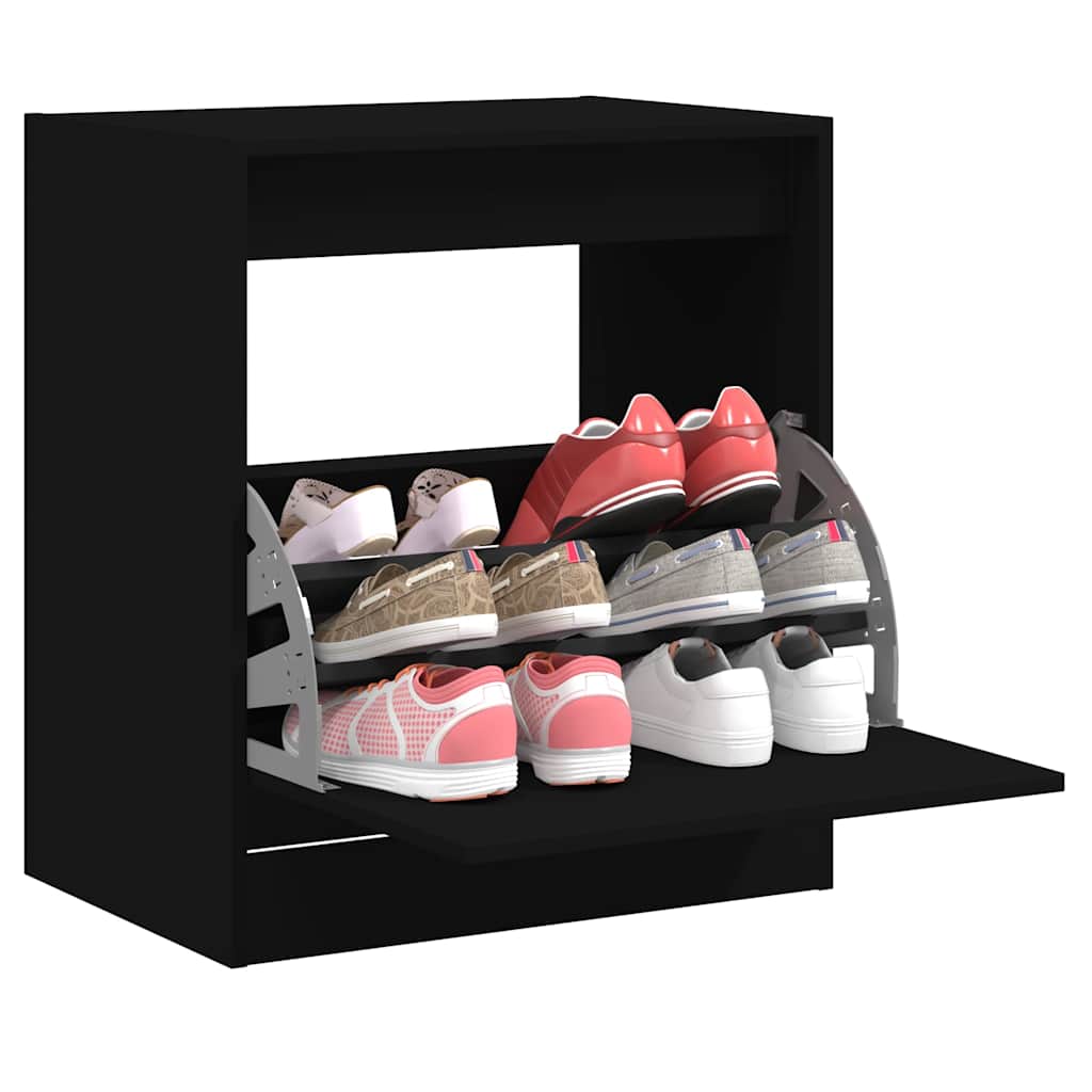Vidaxx Schuhschrank 60x42x69 cm lackiertes Holz schwarz
