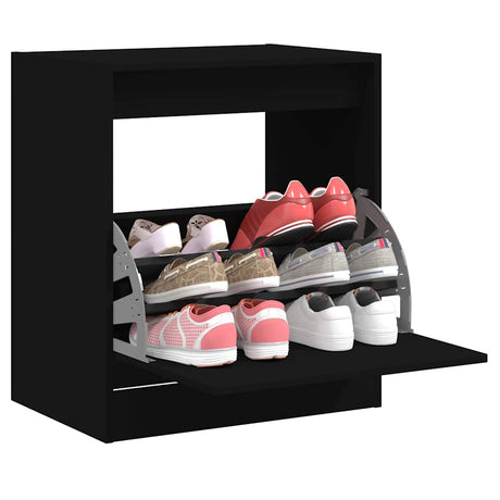 Vidaxx Schuhschrank 60x42x69 cm lackiertes Holz schwarz