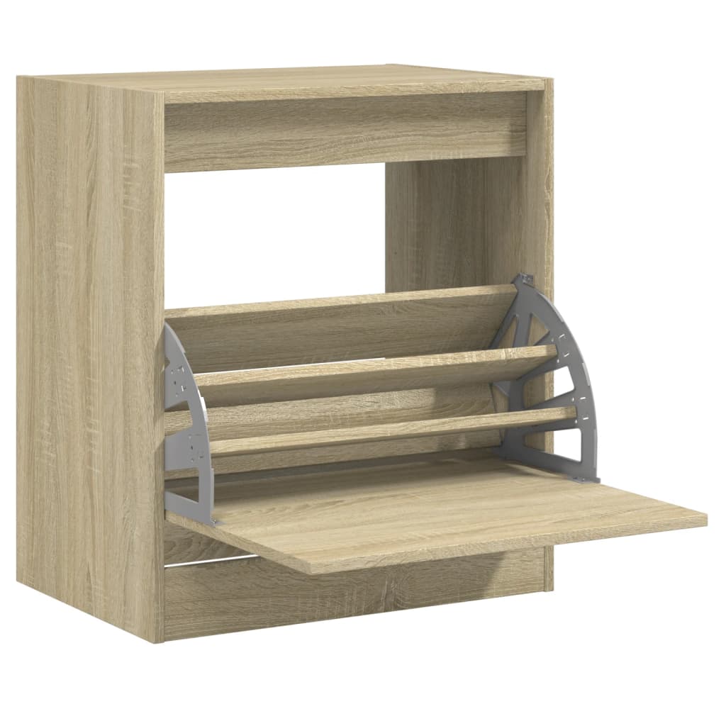 VidaXL Schuhschrank 60x42x69 cm, Holzwerkstoff Sonoma-Eiche