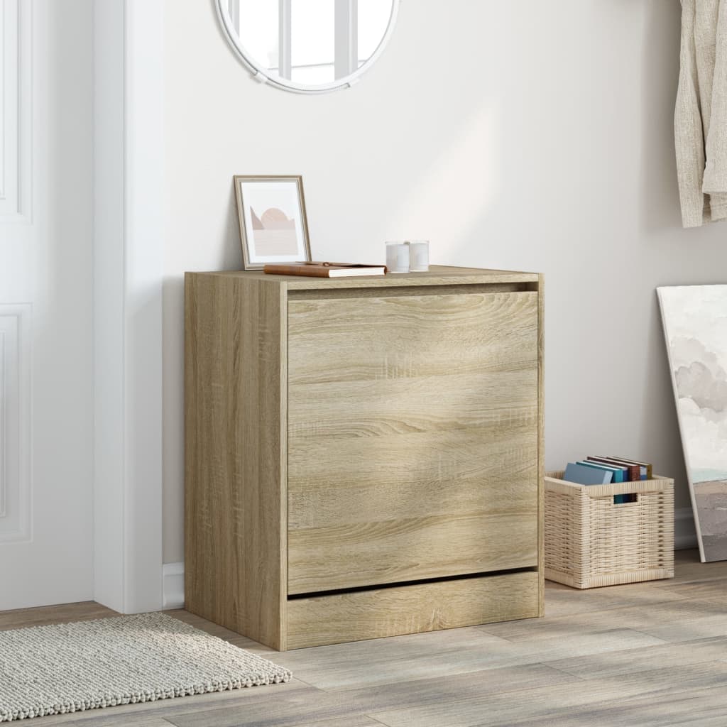 VidaXL Schuhschrank 60x42x69 cm, Holzwerkstoff Sonoma-Eiche