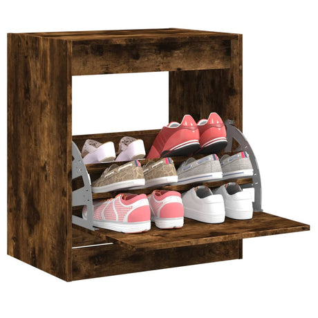 Vidaxx Schuhschrank 60x42x69 cm verarbeitetes Holz, geräucherte Eiche