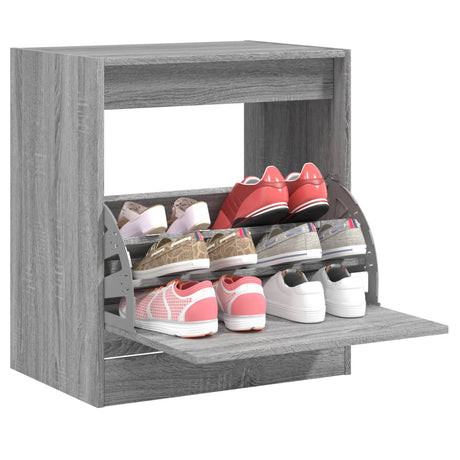 Vidaxx Schuhschrank 60x42x69 cm, Holzwerkstoff, Sonoma-Eiche, grau