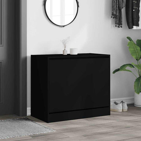 Vidaxx Schuhschrank 80x42x69 cm lackiertes Holz schwarz