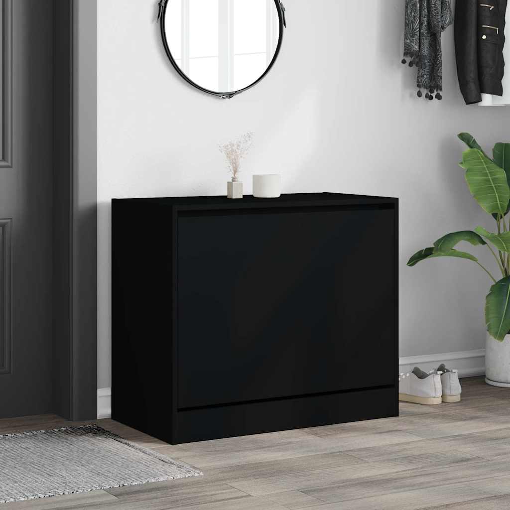 Vidaxx Schuhschrank 80x42x69 cm lackiertes Holz schwarz