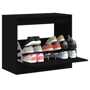 Vidaxx Schuhschrank 80x42x69 cm lackiertes Holz schwarz