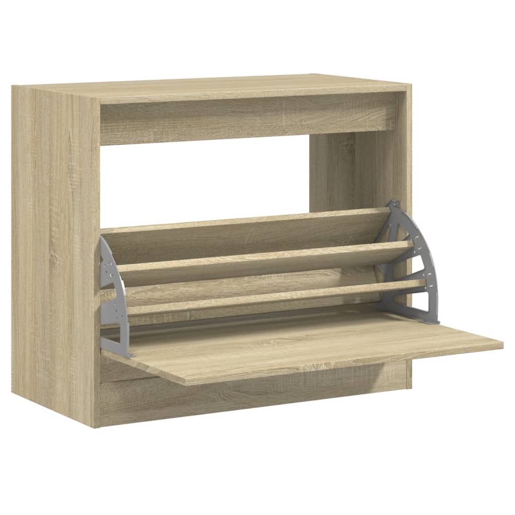 VidaXL Schuhschrank 80x42x69 cm Holzwerkstoff Sonoma-Eiche