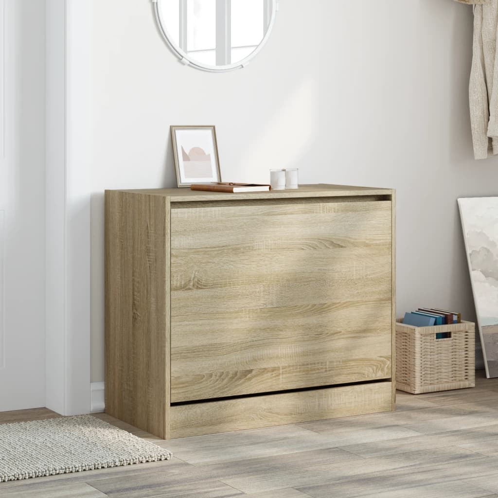 VidaXL Schuhschrank 80x42x69 cm Holzwerkstoff Sonoma-Eiche