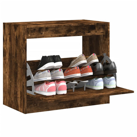 Vidaxx Schuhschrank 80x42x69 cm verarbeitetes Holz, geräucherte Eiche