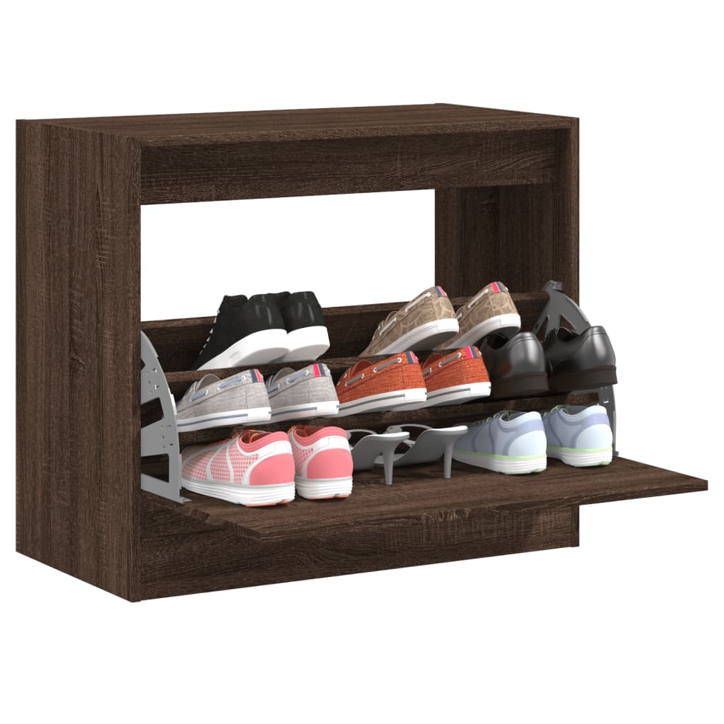 Vidaxx Schuhschrank 80x42x69 cm, fertige Holzfarbe, braune Eiche