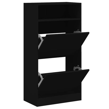 Vidaxx Schuhschrank 60x34x116 cm lackiertes Holz schwarz