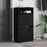 Vidaxx Schuhschrank 60x34x116 cm lackiertes Holz schwarz