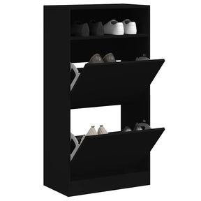 Vidaxx Schuhschrank 60x34x116 cm lackiertes Holz schwarz