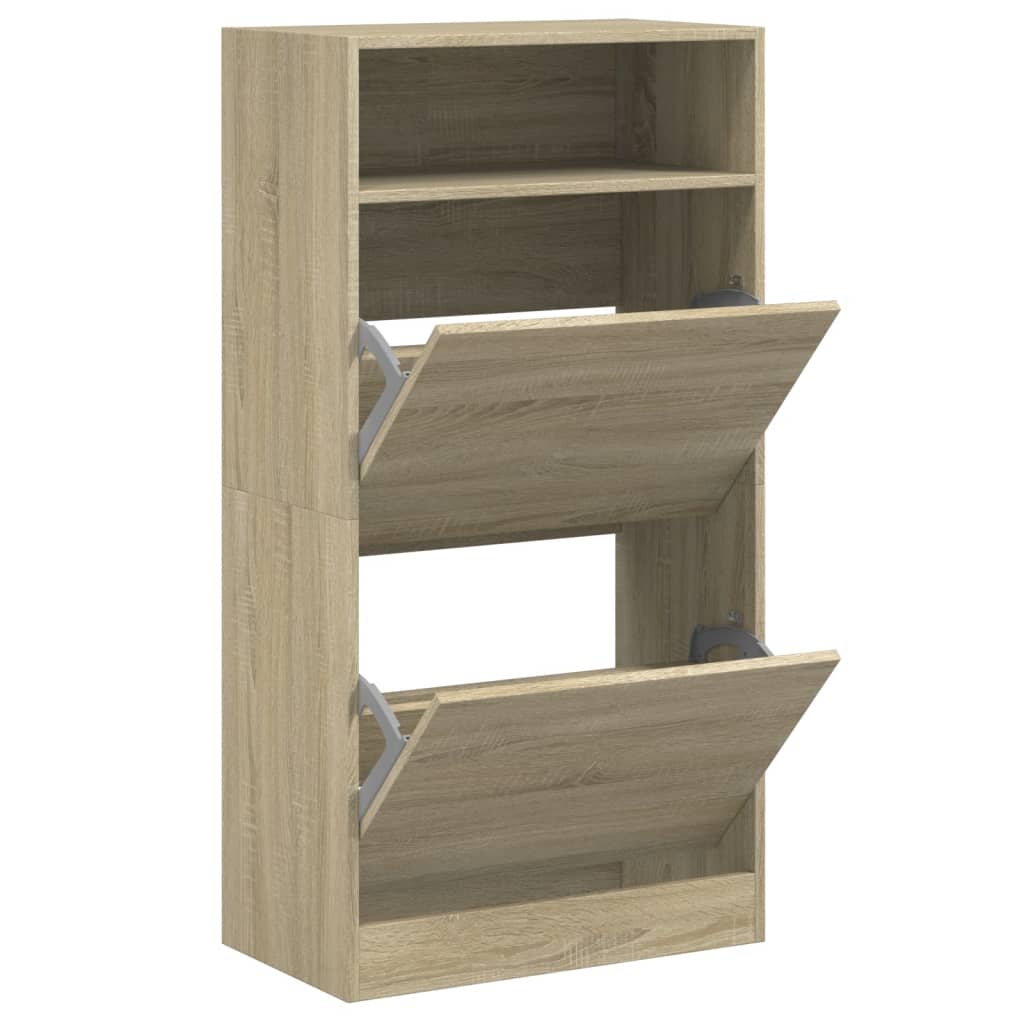 Vidaxx Schuhschrank 60x34x116 cm Holzwerkstoff Sonoma-Eiche-farbig