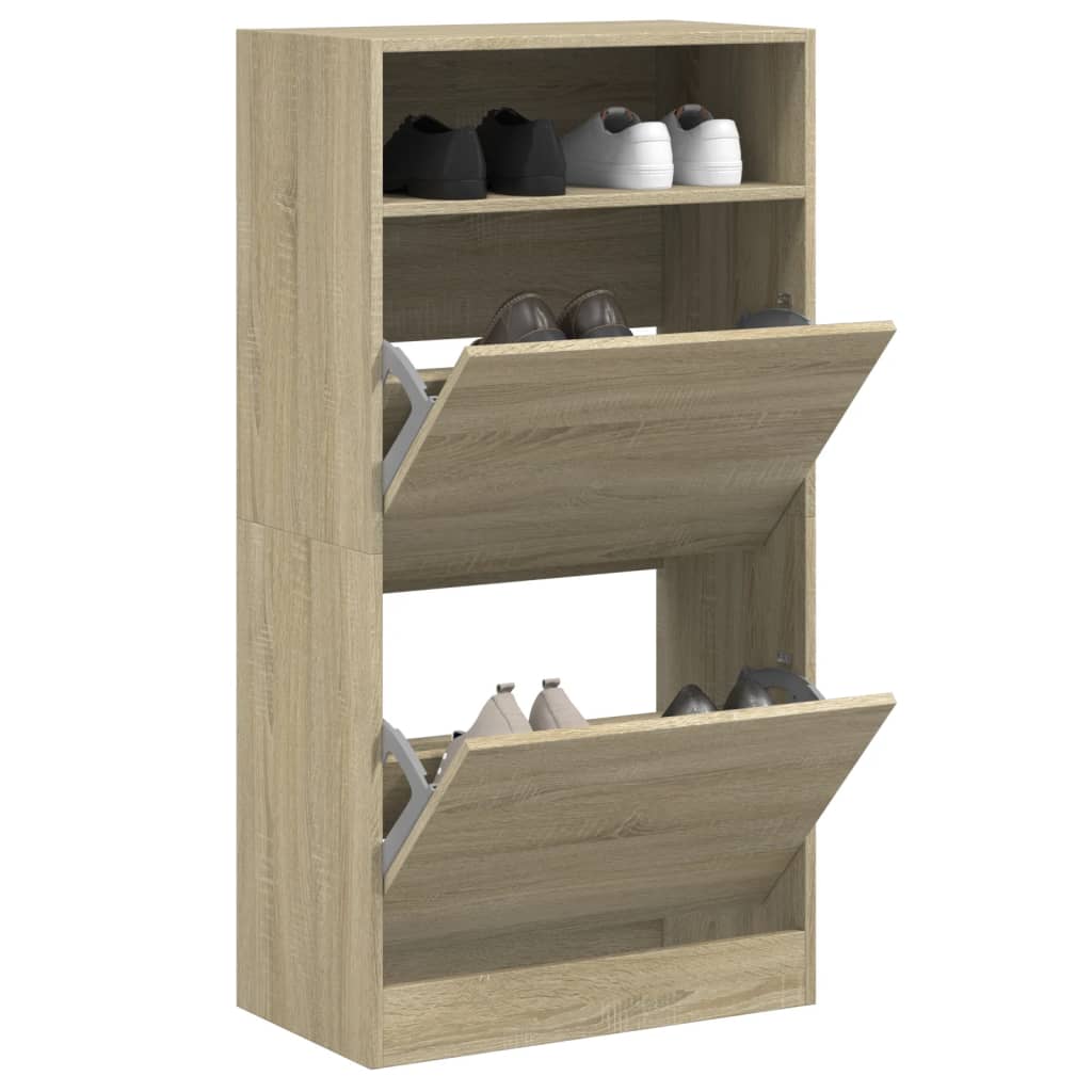 Vidaxx Schuhschrank 60x34x116 cm Holzwerkstoff Sonoma-Eiche-farbig