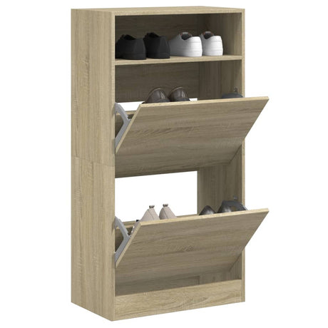 Vidaxx Schuhschrank 60x34x116 cm Holzwerkstoff Sonoma-Eiche-farbig