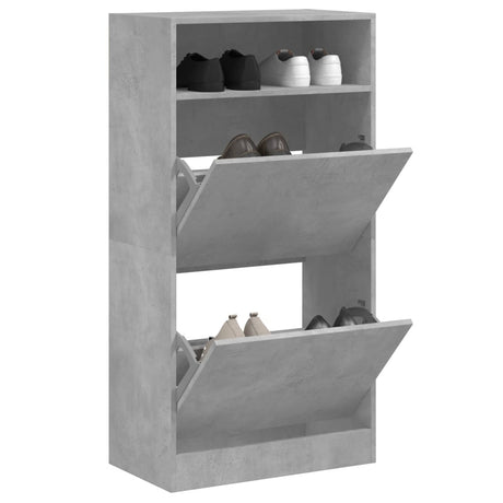 Vidaxx Schuhschrank 60x34x116 cm Holzwerkstoff betongrau
