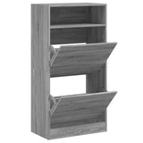 Vidaxx Schuhschrank 60x34x116 cm, Holzwerkstoff, Farbe Sonoma-Eiche grau