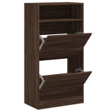 Vidaxx Schuhschrank 60x34x116 cm, fertige Holzfarbe, braune Eiche