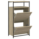 VidaXL Schuhschrank 60x34x112 cm Holzwerkstoff Sonoma-Eiche-farbig