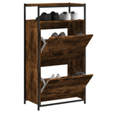 Vidaxx Schuhschrank 60x34x112 cm verarbeitetes Holz, geräucherte Eiche