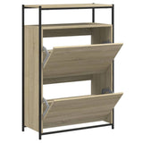 VidaXL Schuhschrank 75x34x112 cm Holzwerkstoff Sonoma-Eiche