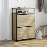 VidaXL Schuhschrank 75x34x112 cm Holzwerkstoff Sonoma-Eiche
